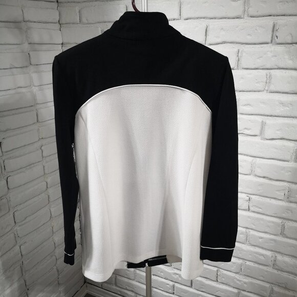 Alia Ladies Size Small Black & White Full Zip Lightweight Jacket - Picture 2 of 10